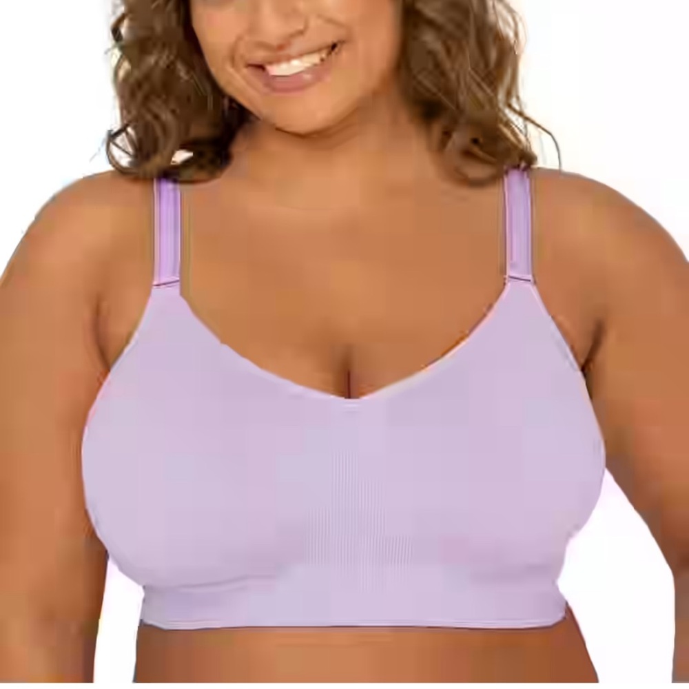 Fit for Me by Fruit of the Loom Women's Lavender Bralette Sz XL NWT